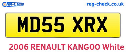 MD55XRX are the vehicle registration plates.