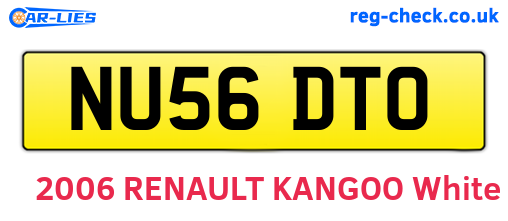 NU56DTO are the vehicle registration plates.