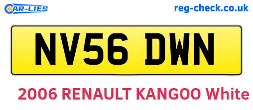 NV56DWN are the vehicle registration plates.
