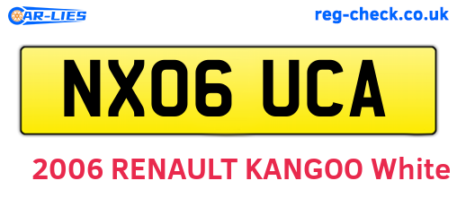 NX06UCA are the vehicle registration plates.
