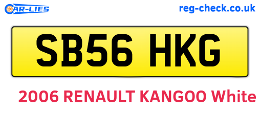 SB56HKG are the vehicle registration plates.