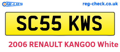 SC55KWS are the vehicle registration plates.