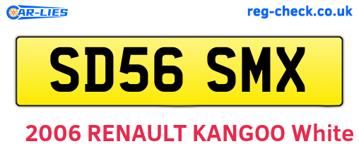 SD56SMX are the vehicle registration plates.