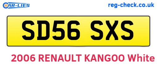 SD56SXS are the vehicle registration plates.