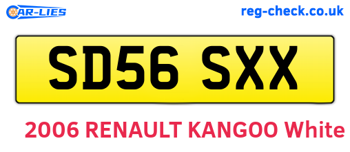 SD56SXX are the vehicle registration plates.