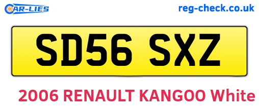 SD56SXZ are the vehicle registration plates.