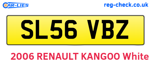 SL56VBZ are the vehicle registration plates.