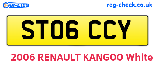 ST06CCY are the vehicle registration plates.