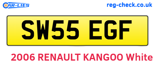 SW55EGF are the vehicle registration plates.