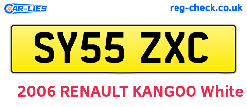 SY55ZXC are the vehicle registration plates.
