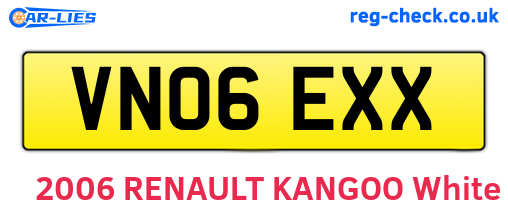 VN06EXX are the vehicle registration plates.