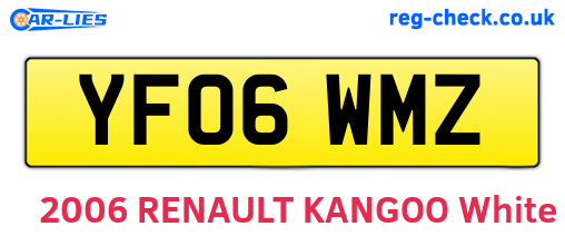 YF06WMZ are the vehicle registration plates.