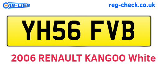 YH56FVB are the vehicle registration plates.