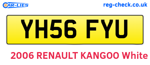 YH56FYU are the vehicle registration plates.