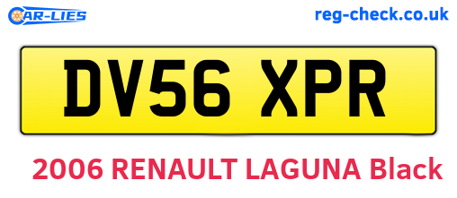 DV56XPR are the vehicle registration plates.
