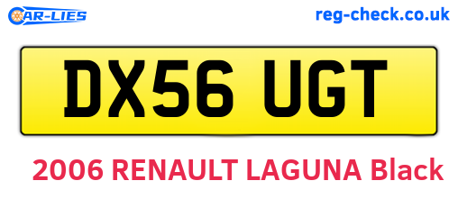 DX56UGT are the vehicle registration plates.