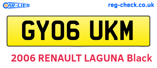 GY06UKM are the vehicle registration plates.