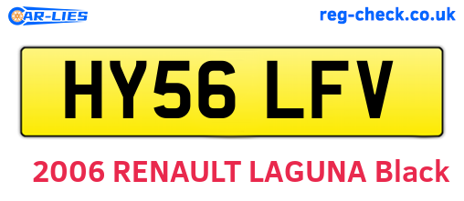 HY56LFV are the vehicle registration plates.