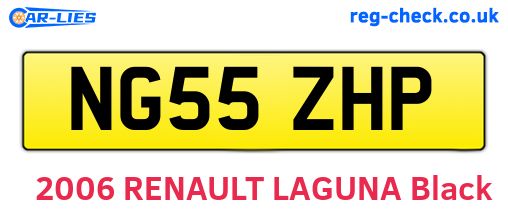 NG55ZHP are the vehicle registration plates.