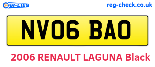 NV06BAO are the vehicle registration plates.