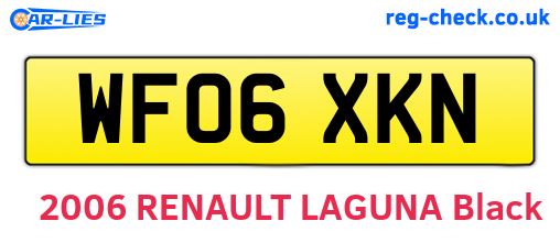 WF06XKN are the vehicle registration plates.