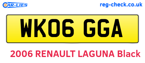 WK06GGA are the vehicle registration plates.