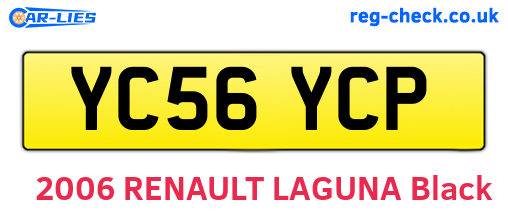 YC56YCP are the vehicle registration plates.
