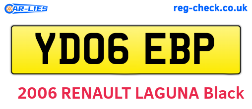 YD06EBP are the vehicle registration plates.