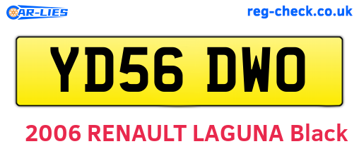 YD56DWO are the vehicle registration plates.