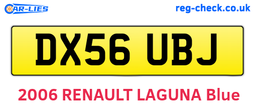 DX56UBJ are the vehicle registration plates.