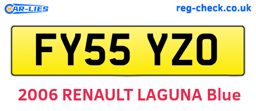 FY55YZO are the vehicle registration plates.