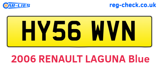 HY56WVN are the vehicle registration plates.