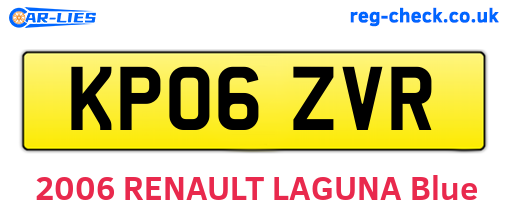 KP06ZVR are the vehicle registration plates.