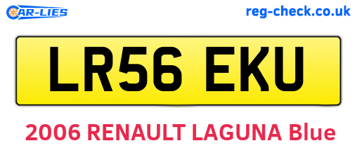 LR56EKU are the vehicle registration plates.