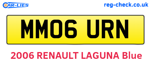 MM06URN are the vehicle registration plates.