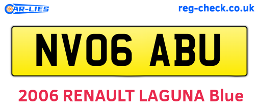 NV06ABU are the vehicle registration plates.