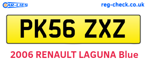 PK56ZXZ are the vehicle registration plates.
