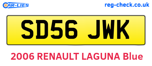 SD56JWK are the vehicle registration plates.