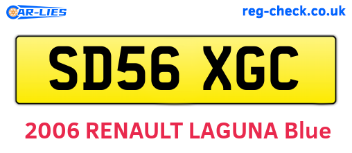 SD56XGC are the vehicle registration plates.