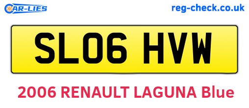 SL06HVW are the vehicle registration plates.