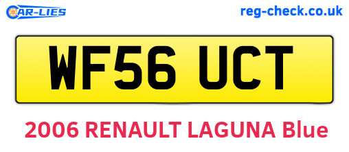 WF56UCT are the vehicle registration plates.