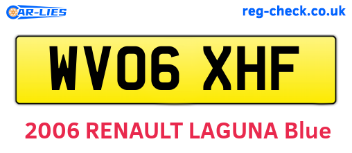 WV06XHF are the vehicle registration plates.
