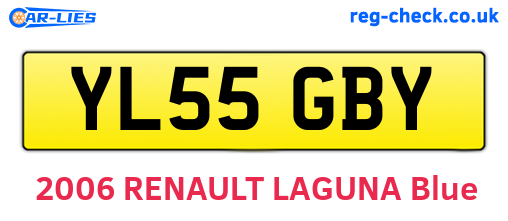 YL55GBY are the vehicle registration plates.