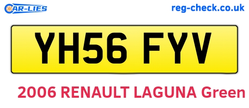 YH56FYV are the vehicle registration plates.