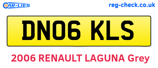 DN06KLS are the vehicle registration plates.