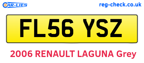 FL56YSZ are the vehicle registration plates.