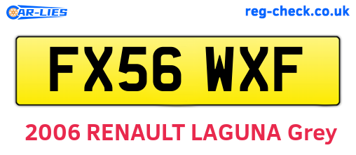 FX56WXF are the vehicle registration plates.
