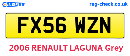 FX56WZN are the vehicle registration plates.