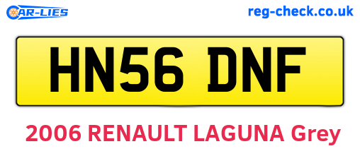 HN56DNF are the vehicle registration plates.