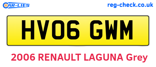 HV06GWM are the vehicle registration plates.